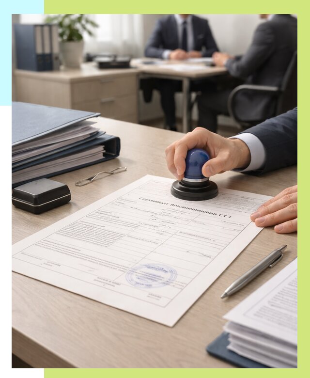 Сертификат происхождения СТ 1 в Кизилюрте от 4647 р. | Алешин-Кзт