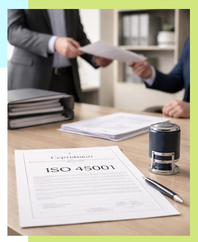 Сертификат ISO 45001 в Кизилюрте под ключ от 46467 р. | Алешин-Кзт