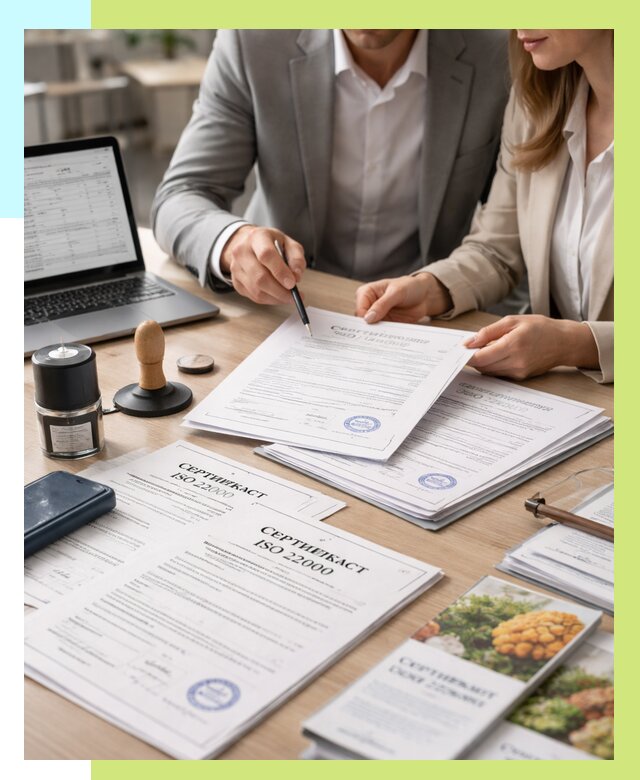 Сертификат ISO 22000 в Кизилюрте от 41304 р. под ключ | Алешин-Кзт